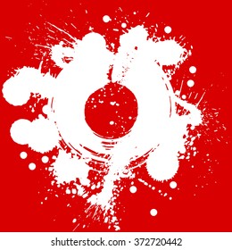 Bright contrast splattered web design repeat pattern, art ink blob, paintbrush drawing. Smudge graffiti colorful seamless background.
