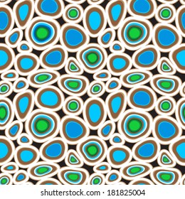 Bright contrast spotted seamless pattern. Drops background. It can be used for wallpaper, pattern fills, web page background, surface textures.