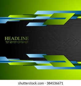 Diseño geométrico con contraste brillante. Antecedentes corporativos del vector