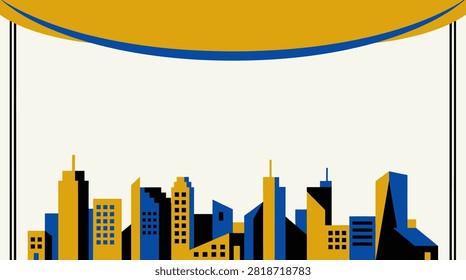 Bright contrasting metropolitan scene for high-impact visual design.