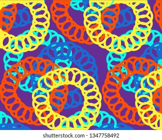 bright cooler print Abstract shapes geometric pattern. Style, canvas, ellipses and drawing. 