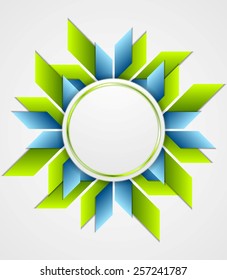 Helles geometrisches Firmenlogo mit Kreis. Vektordesign