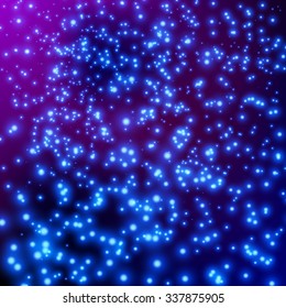 bright cosmic background with stars. Vector illustration