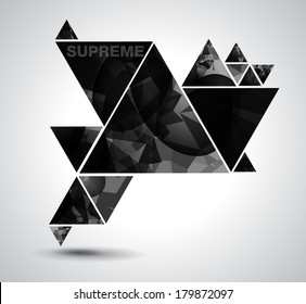 Bright cosmic fashion hipster background. Abstract background of geometric triangles, infographics