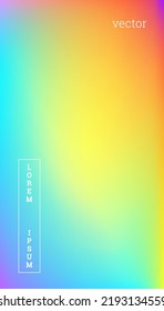 Helle Abdeckung oder Hintergrunddesign. Rosa, grün, gelb, rot, blau, violett. Minimaler Satz flüssiger Farben. Abstrakter heller Hintergrund. Technologieabdeckung. Mobile Vorlage Design.