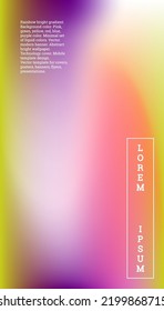 Tapa brillante o diseño de fondo. Color rosa, verde, amarillo, rojo, azul, violeta. Conjunto mínimo de colores líquidos. Resumen de papel pintado brillante. Cubierta tecnológica. Diseño de plantillas móviles.