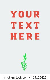 Bright Cover for the book with your text. minimalism. Can be used for Save The Date, invitations. Template Vector card