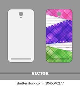 Bright cover for mobile phone. Vector illustration