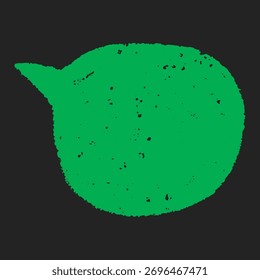 Bright crayon speech bubble in sketch style with cute hand drawn edges and joyful energy. Text box chalkboard, space for text.