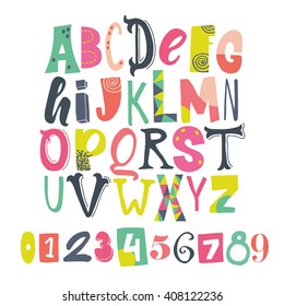 Bright creative ABC for your design.