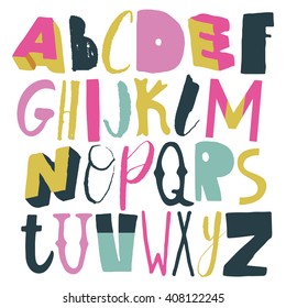 Bright creative ABC for your design.