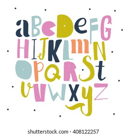 Bright creative ABC for your design.
