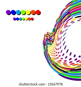 Bright creative background. On a white background. At a black background.