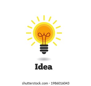 Bright Creative Idea Concept Abstract Shining Light Bulb