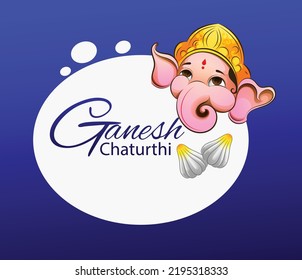 Bright and creative illustration of BABY LORD GANESHA for Ganesh Chaturthi festival 