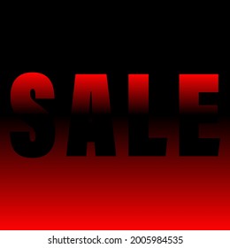 Bright creative sale banner. Unusual design with black and red gradient. Cool vector illustration. Template for promotion, social media post, ad, special offer, advertisement, discount, promo