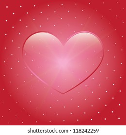 bright crimson heart. eps 10