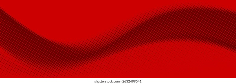 Bright crimson red pop art retro background with halftone in comics style, vector illustration