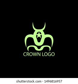 bright crown logo isolated in black background