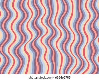 Bright curved lines background, wavy pattern with colorful lines. Abstract striped vector illustration. Banner, billboard, marketing brochure cover or card backdrop. Futuristic style graphic.