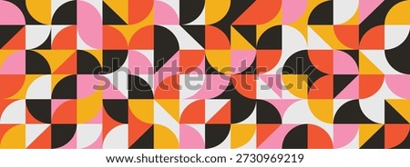 bright curved seamless pattern abstract geometric mid