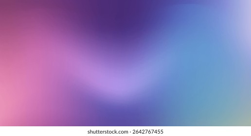 Bright curved winter gradient mesh in pastel blue, lavender, and violet tones. Vector Smooth liquid texture with blurry effect. Cool aquatic flow for modern design, web, presentation, posters