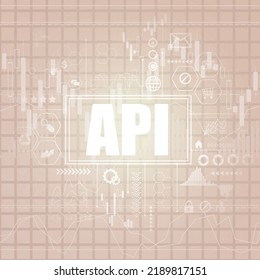 Bright custom made design elements with transparent screen. API text icons and symbols chart designs - Powered by Shutterstock - Get 15% off with code: PIKWIZARD15