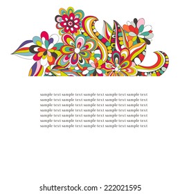 bright cute card banner with waves
