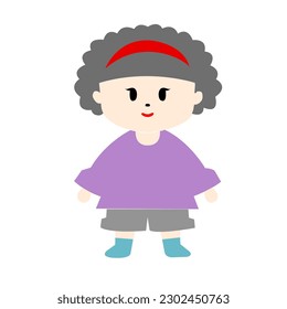 bright cute girl with curly hair