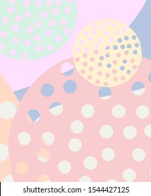 Bright cute pattern abstract floral cartoon background. Vector shape trends to brochure cover template design.