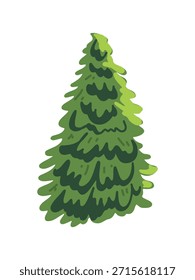 bright cute spruce tree illustration design