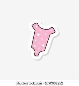 Bright cute swimsuit. Vector illustration. Pop art, icon.  Children's drawing      