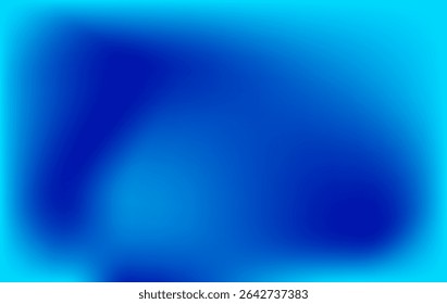 Bright Cyan and Deep Blue Fluid Abstract Art Background