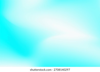 Bright cyan and white gradient background. Clean, refreshing, abstract texture for water, technology, or minimal summer designs.