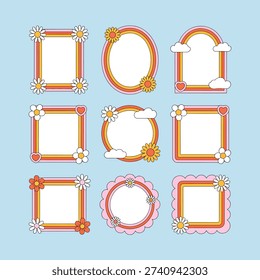 Bright Daisy and Rainbow Frame Collection