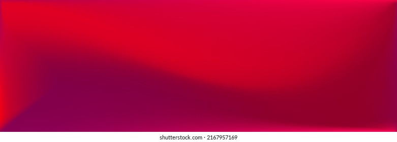 Ilustración De Superficie Luminosa Oscura Brillante En Blanco. Fondo Rojo De Sangre Vibrante. Color Neon Vivid Wavy Gradient Mesh. Malla de degradado ondulada de color neón. Fondo horizontal brillante rosa.