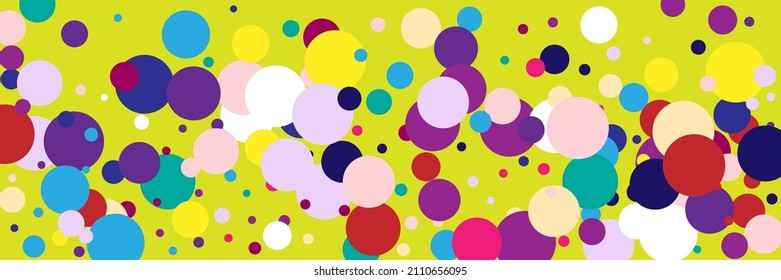 Bright Dark Vibrant White Green Wallpaper. Vivid Color Children Yellow Pink Indigo Background. Blue Violet Multicolor Purple Beige Print. Circles Red Pastel Kids Rainbow Play Composition.