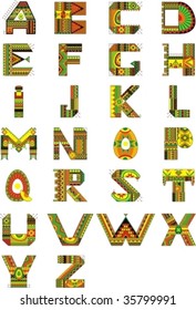 The bright decorative alphabet