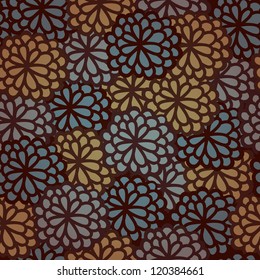 Bright decorative endless texture with flowers. Seamless floral pattern. Template for design textile, wrapping paper, backgrounds