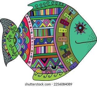 Bright decorative fish.  Vector file for designs.