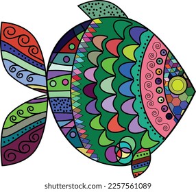 Bright decorative fish.  Vector file for designs.