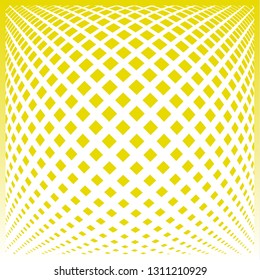Bright decorative pattern with a halftone transition from small squares and rhombuses. Curvilinear arrangement. Layout design for business, design for decoration, covers, packaging - vector graphics