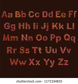 Bright decorative vector alphabet.