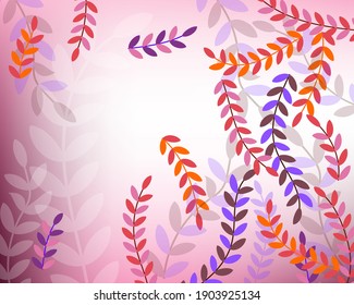 Bright, delicate abstract pink background with a gradient. Red, pink, white, purple, orange flowers. Template for web design, postcards, valentines, product presentations, exhibition plinth.