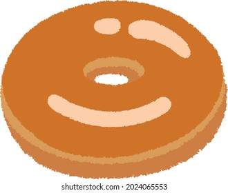 Bright delicious sweet donuts  glazed with caramel.