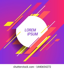 Bright design of abstract element. Creative concept with diagonal stripes. Geometric design element. Template for advertisement