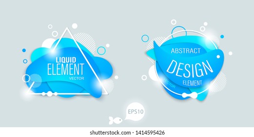 Bright design of background with flowing liquid form elements. 

 Vector illustration. 