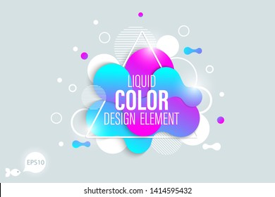 Bright design of background with flowing liquid form elements. 

 Vector illustration. 