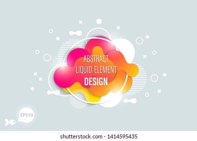 Bright design of background with flowing liquid form elements. 

 Vector illustration. 