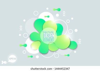 Bright design of background with flowing liquid form elements.  Vector illustration. 
